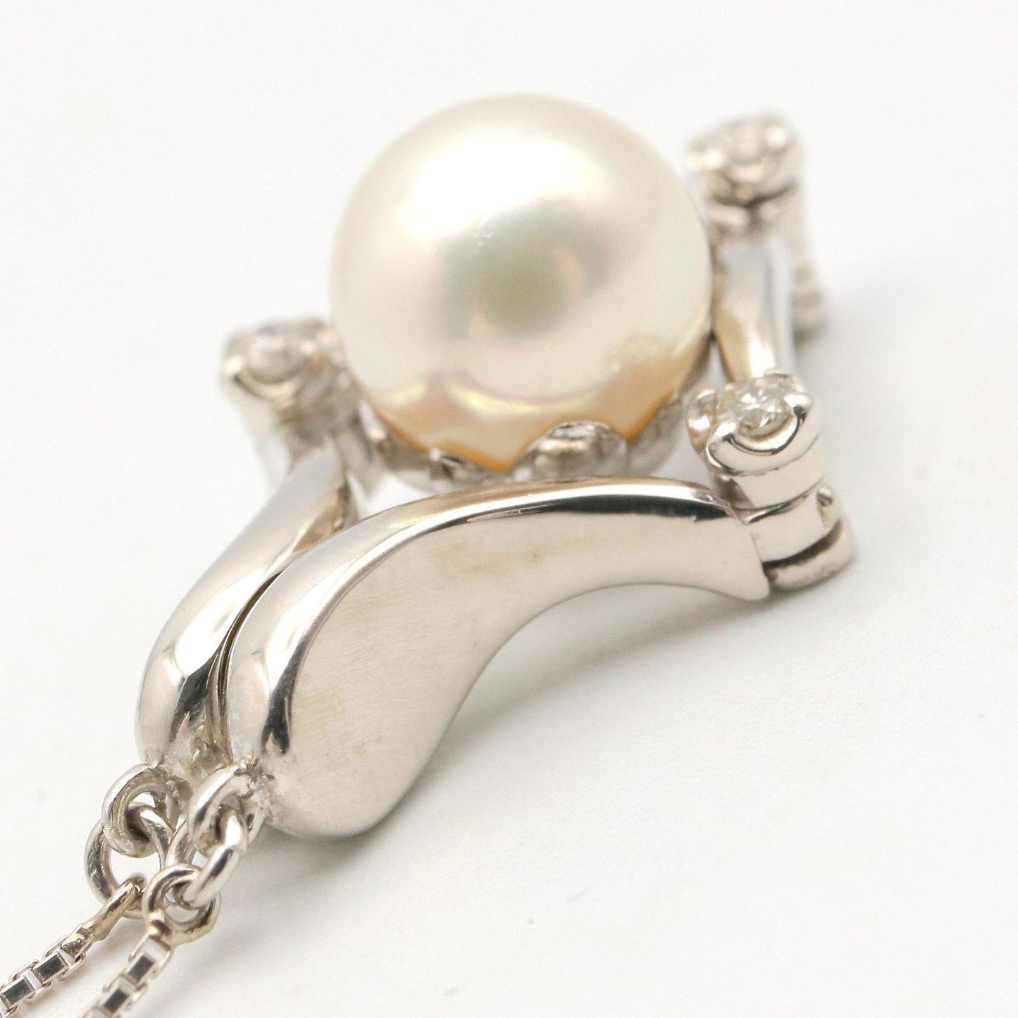 パール/ダイヤ ネックレス ネックレス PT900 PT850 パール ダイヤモンド ホワイト クリア プラチナ タサキ アクセサリー TASAKI