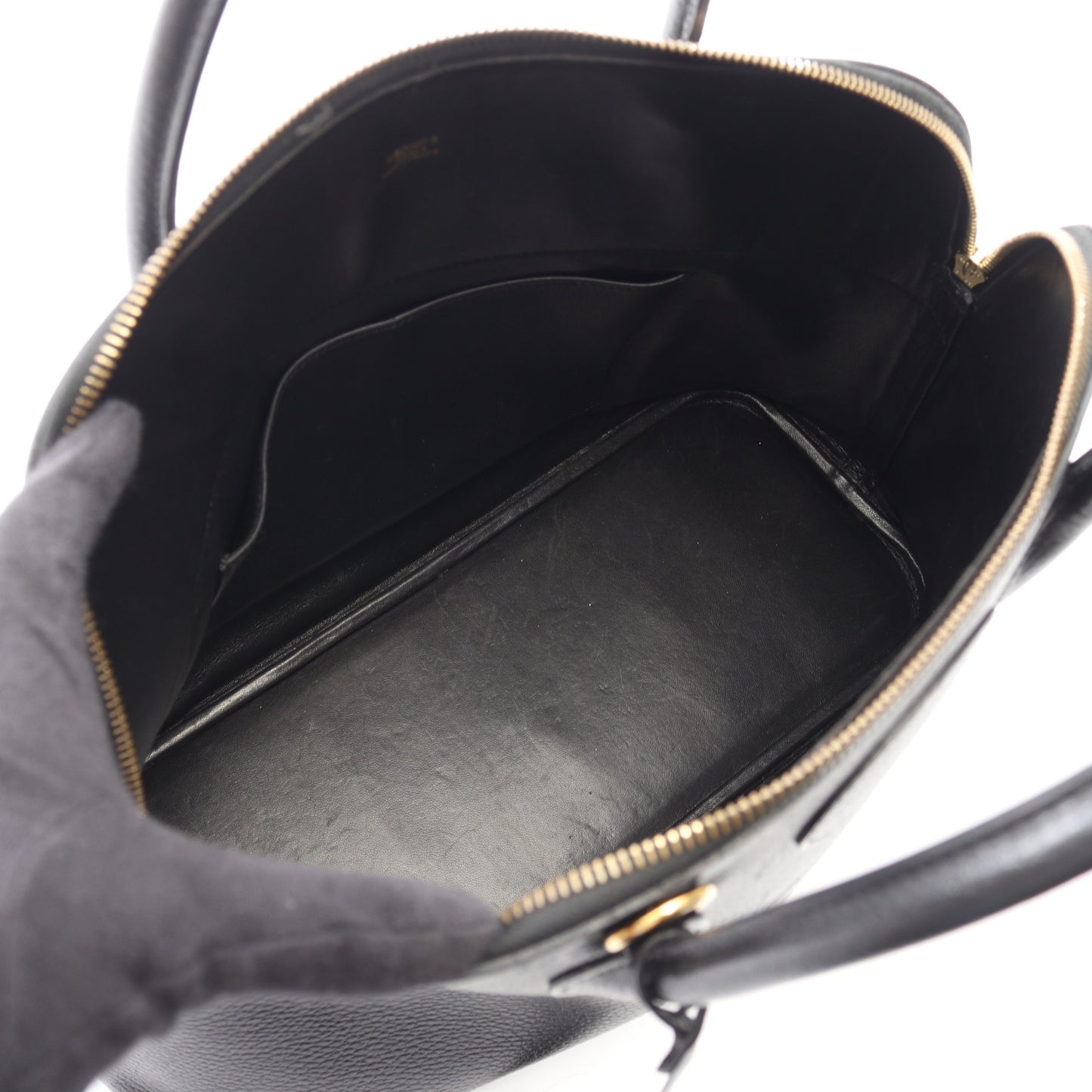 ボリード35 2WAY ハンドバッグ アルデンヌ ブラック ゴールド金具 ○X刻印 エルメス バッグ HERMES