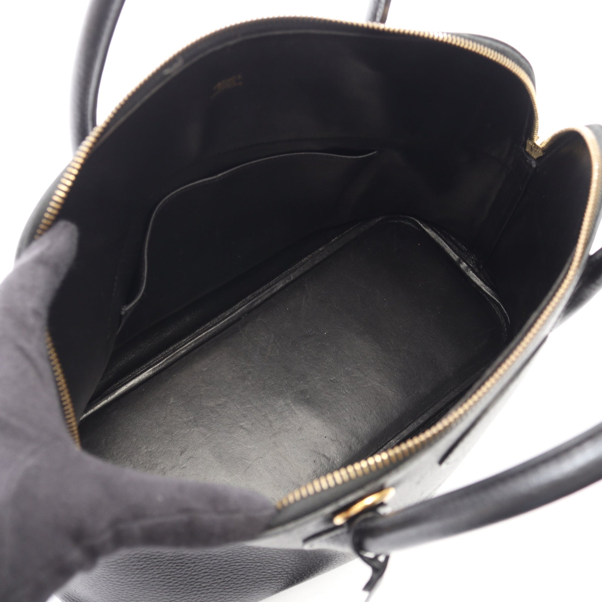 ボリード35 2WAY ハンドバッグ アルデンヌ ブラック ゴールド金具 ○X刻印 エルメス バッグ HERMES