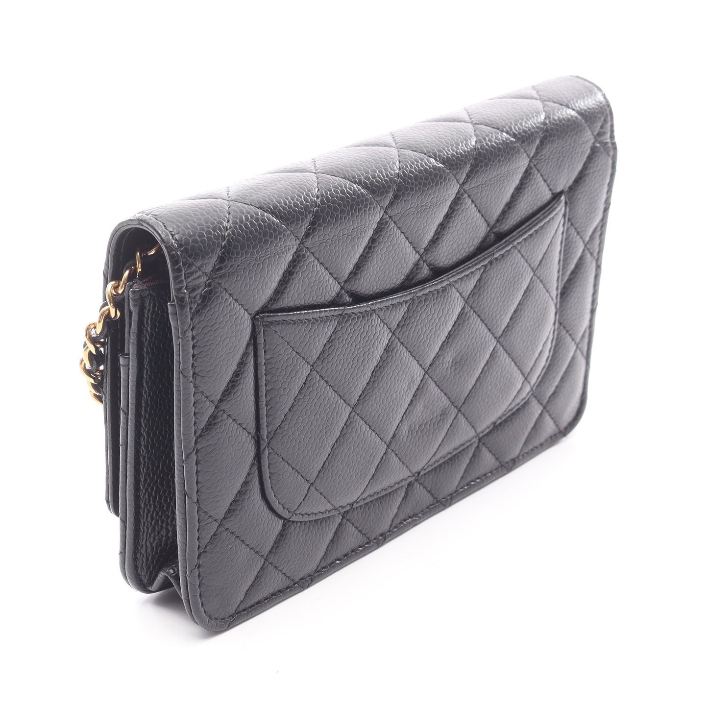 マトラッセ チェーンウォレット キャビアスキン ブラック ゴールド金具 シャネル バッグ CHANEL