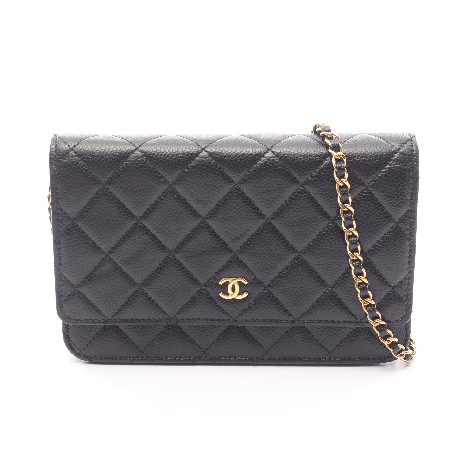 マトラッセ チェーンウォレット キャビアスキン ブラック ゴールド金具 シャネル バッグ CHANEL