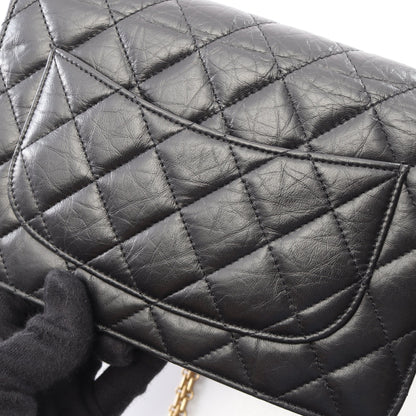 2.55 マトラッセ チェーンウォレット エイジドカーフスキン ブラック ゴールド金具 シャネル バッグ CHANEL