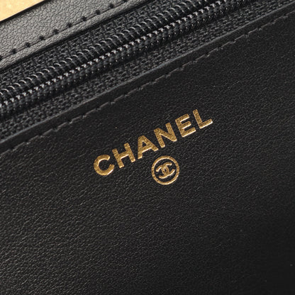 2.55 マトラッセ チェーンウォレット エイジドカーフスキン ブラック ゴールド金具 シャネル バッグ CHANEL