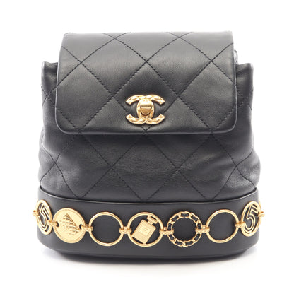 マトラッセ スモール チェーン バックパック リュックサック ラムスキン ブラック ゴールド金具 シャネル バッグ CHANEL