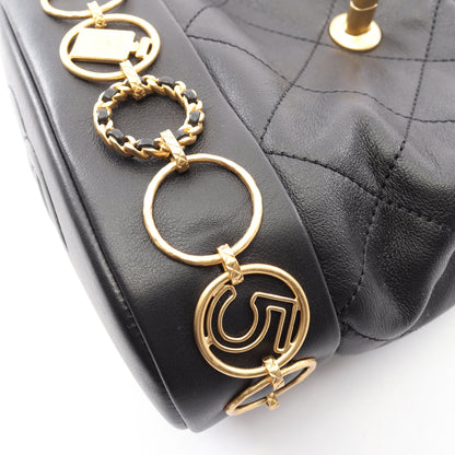 マトラッセ スモール チェーン バックパック リュックサック ラムスキン ブラック ゴールド金具 シャネル バッグ CHANEL