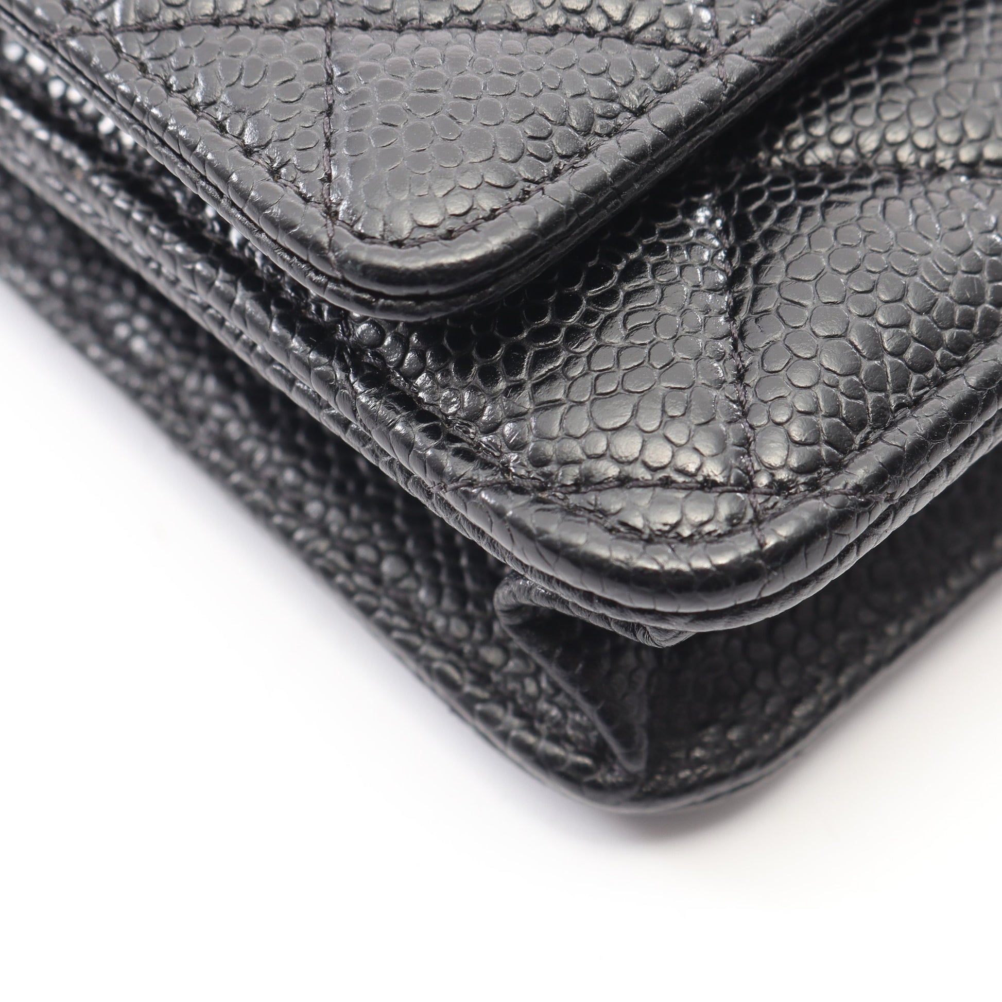 マトラッセ チェーンウォレット キャビアスキン ブラック ゴールド金具 シャネル バッグ CHANEL