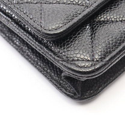 マトラッセ チェーンウォレット キャビアスキン ブラック ゴールド金具 シャネル バッグ CHANEL