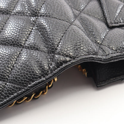マトラッセ チェーンウォレット キャビアスキン ブラック ゴールド金具 シャネル バッグ CHANEL