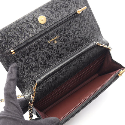 マトラッセ チェーンウォレット キャビアスキン ブラック ゴールド金具 シャネル バッグ CHANEL
