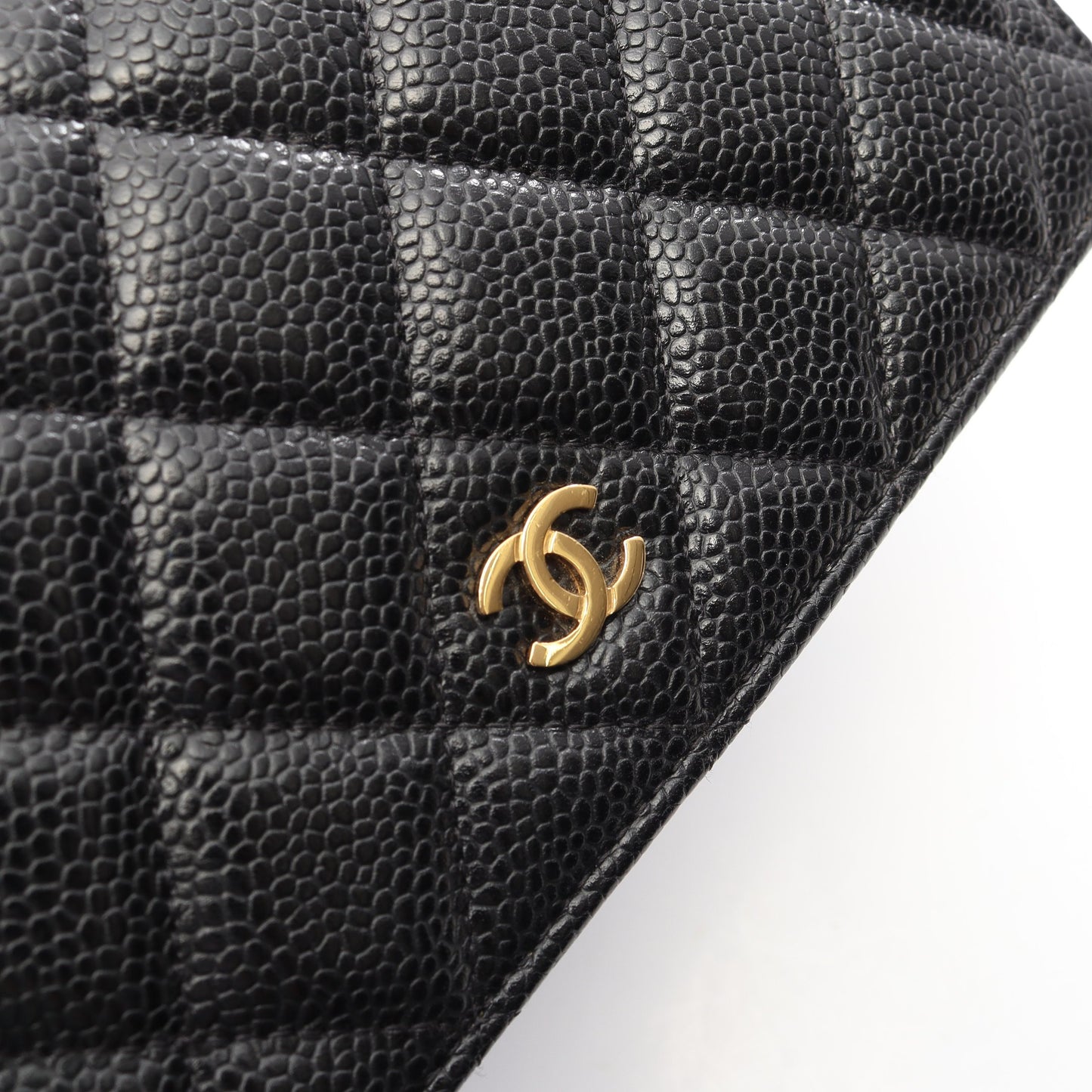 マトラッセ チェーンウォレット キャビアスキン ブラック ゴールド金具 シャネル バッグ CHANEL