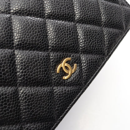 マトラッセ チェーンウォレット キャビアスキン ブラック ゴールド金具 シャネル バッグ CHANEL