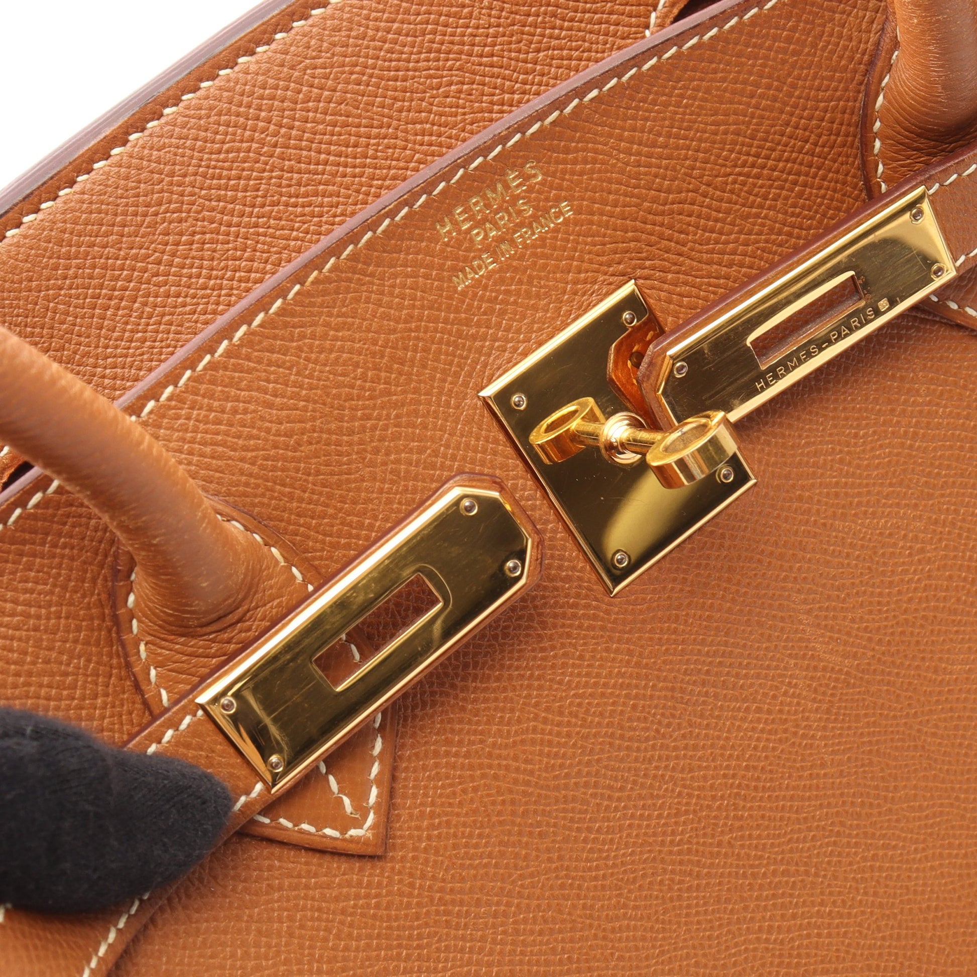 バーキン40 ゴールド ハンドバッグ クシュベル ブラウン ゴールド金具 ○Z刻印 エルメス バッグ HERMES