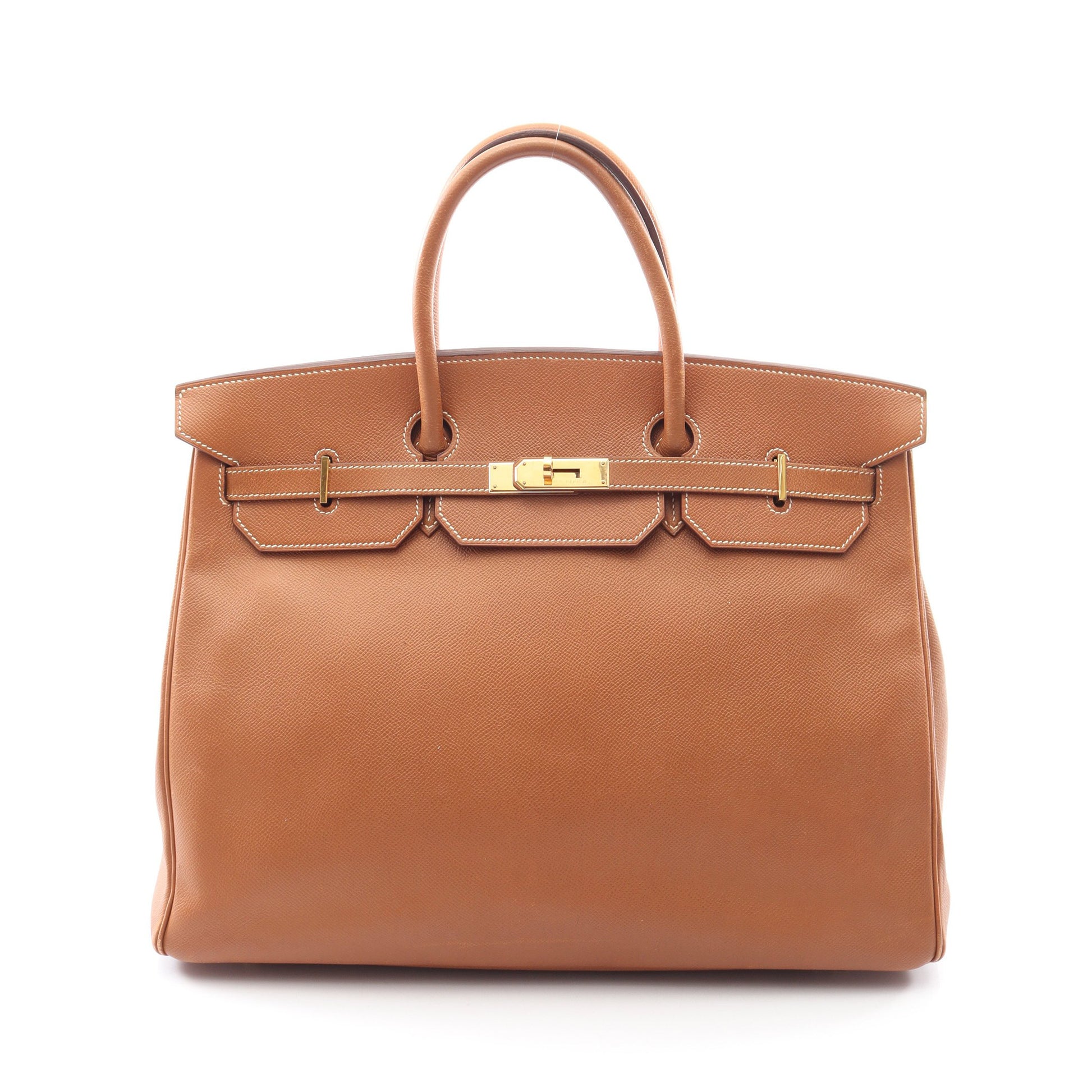 バーキン40 ゴールド ハンドバッグ クシュベル ブラウン ゴールド金具 ○Z刻印 エルメス バッグ HERMES