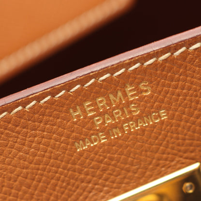 バーキン40 ゴールド ハンドバッグ クシュベル ブラウン ゴールド金具 ○Z刻印 エルメス バッグ HERMES