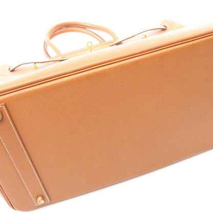 バーキン40 ゴールド ハンドバッグ クシュベル ブラウン ゴールド金具 ○Z刻印 エルメス バッグ HERMES
