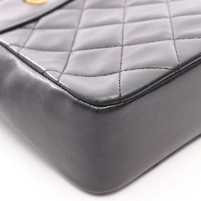 マトラッセ チェーンハンドバッグ ラムスキン ブラック ゴールド金具 シャネル バッグ CHANEL