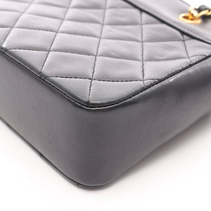 マトラッセ チェーンハンドバッグ ラムスキン ブラック ゴールド金具 シャネル バッグ CHANEL