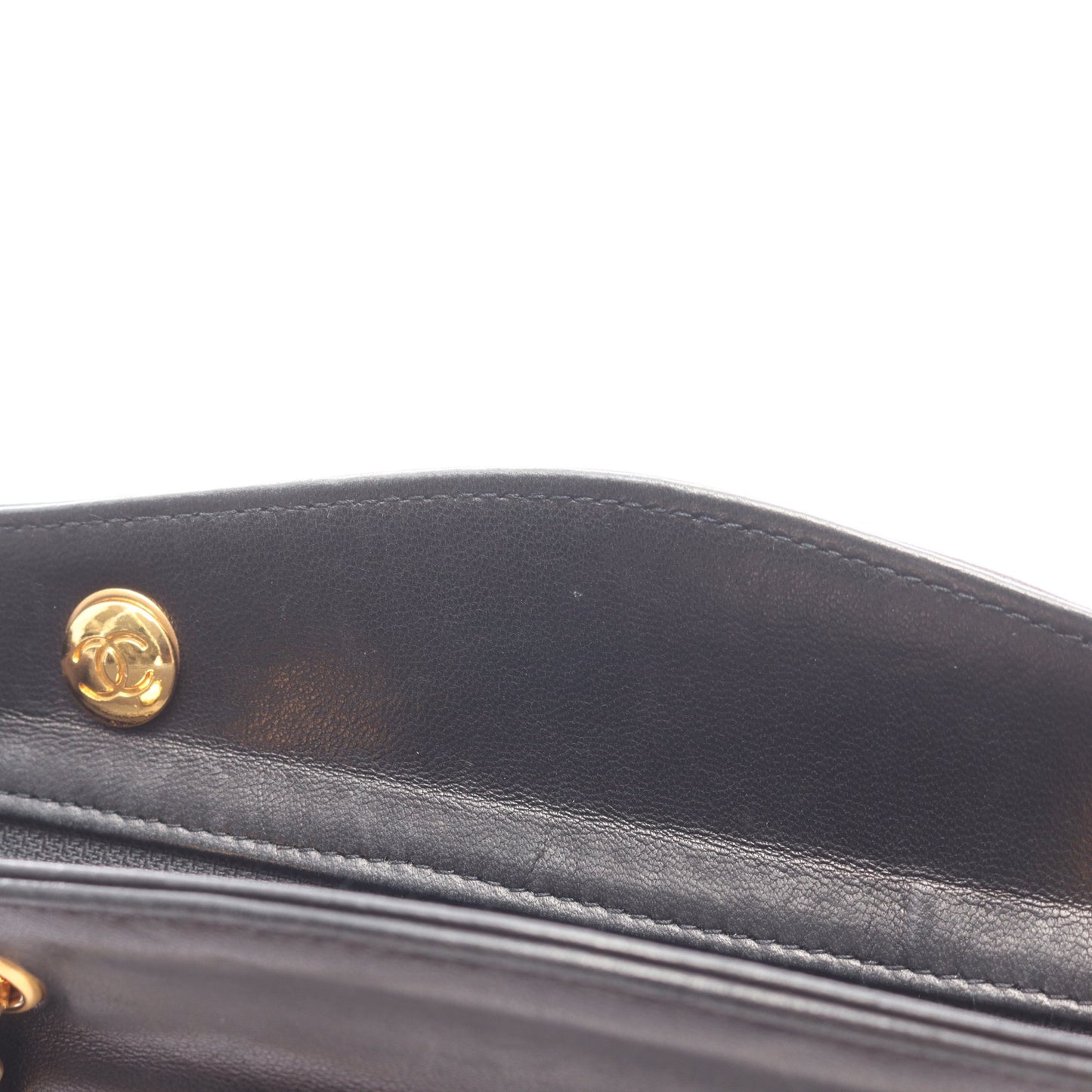 マトラッセ チェーンハンドバッグ ラムスキン ブラック ゴールド金具 シャネル バッグ CHANEL