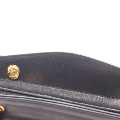 マトラッセ チェーンハンドバッグ ラムスキン ブラック ゴールド金具 シャネル バッグ CHANEL