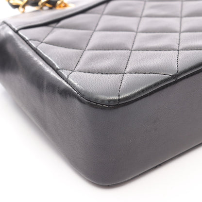 マトラッセ チェーンハンドバッグ ラムスキン ブラック ゴールド金具 シャネル バッグ CHANEL