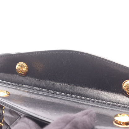 マトラッセ チェーンハンドバッグ ラムスキン ブラック ゴールド金具 シャネル バッグ CHANEL