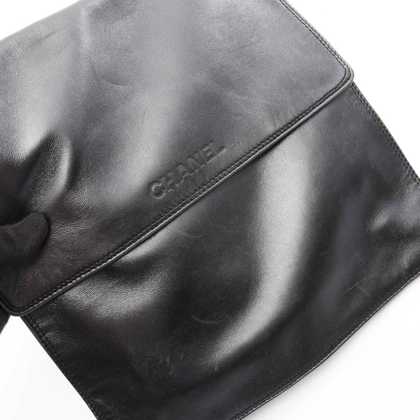ショルダーバッグ レザー ブラック ゴールド金具 シャネル バッグ CHANEL
