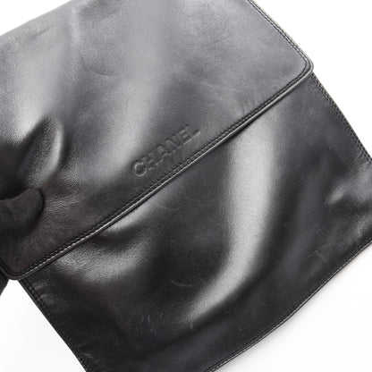 ショルダーバッグ レザー ブラック ゴールド金具 シャネル バッグ CHANEL
