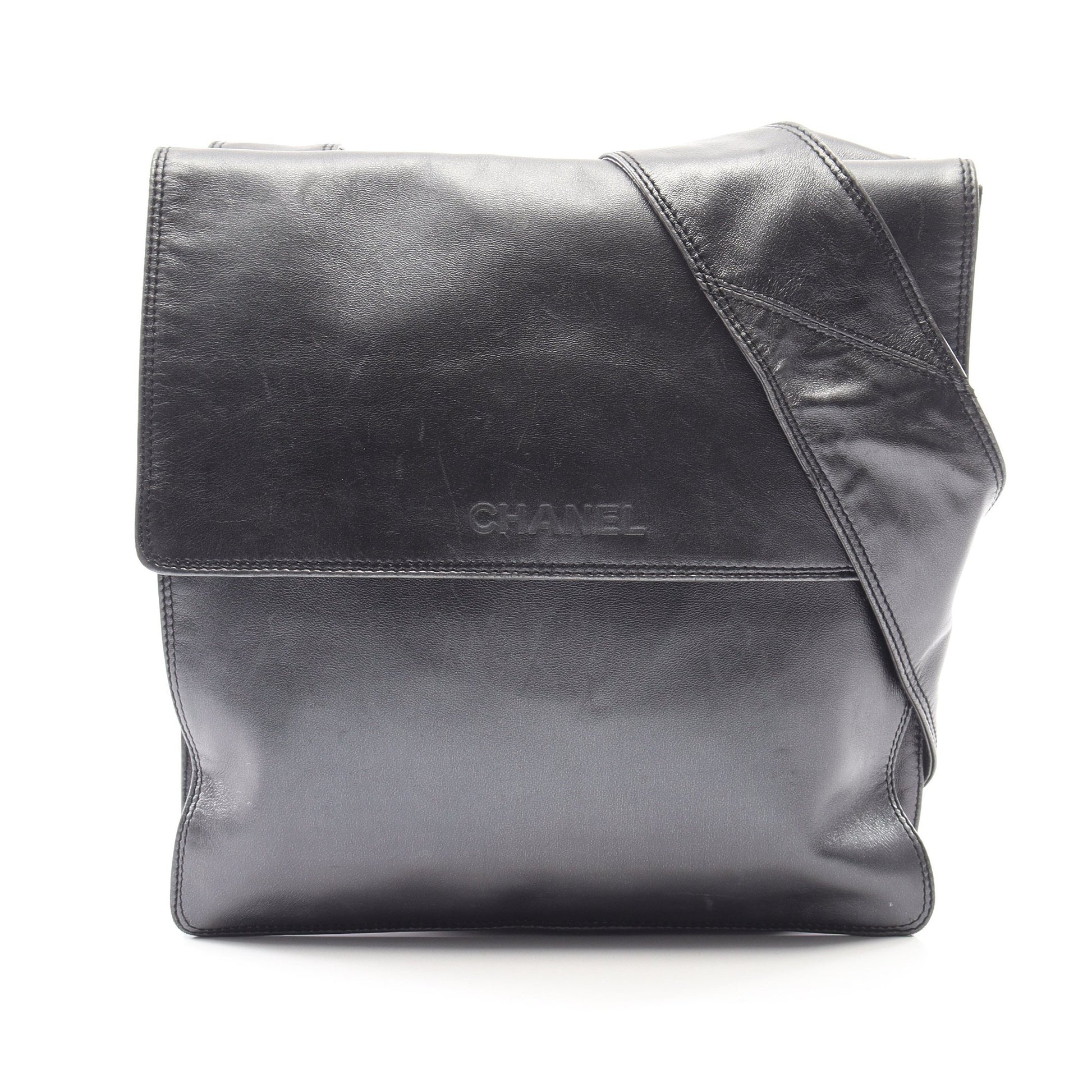 ショルダーバッグ レザー ブラック ゴールド金具 シャネル バッグ CHANEL