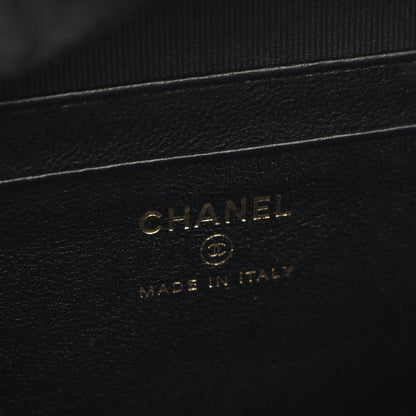トレンディCC ミニ チェーンショルダーバッグ ラムスキン ブラック ゴールド金具 シャネル バッグ CHANEL