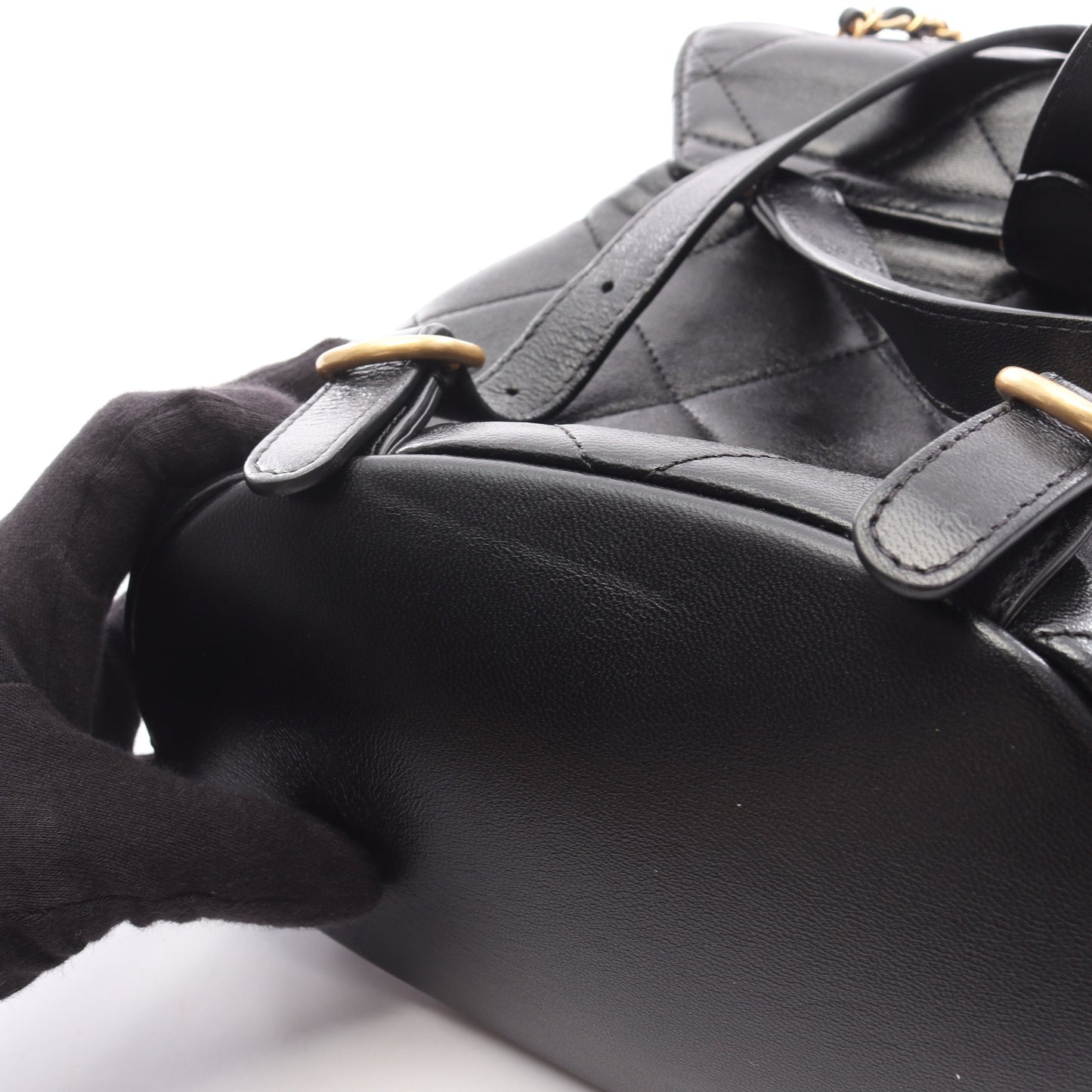 CHANEL19 バックパック リュックサック ラムスキン ブラック ゴールド金具 シャネル バッグ CHANEL