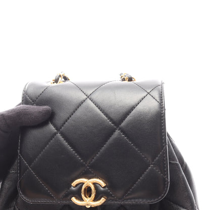 CHANEL19 バックパック リュックサック ラムスキン ブラック ゴールド金具 シャネル バッグ CHANEL