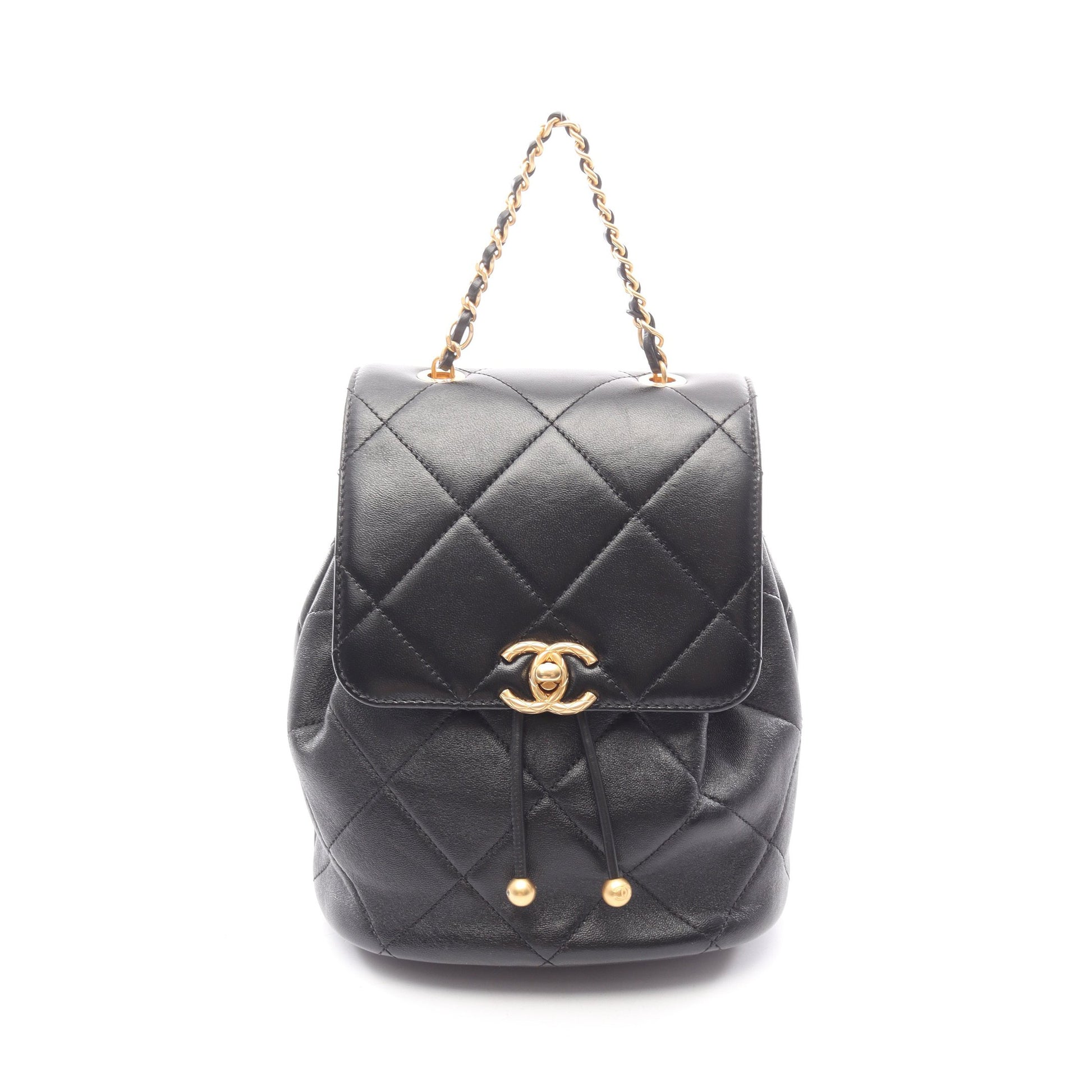 CHANEL19 バックパック リュックサック ラムスキン ブラック ゴールド金具 シャネル バッグ CHANEL