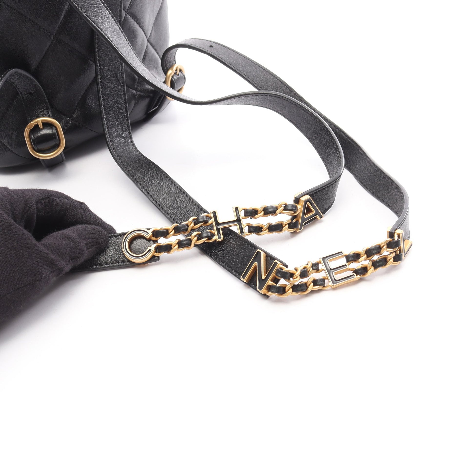 CHANEL19 バックパック リュックサック ラムスキン ブラック ゴールド金具 シャネル バッグ CHANEL
