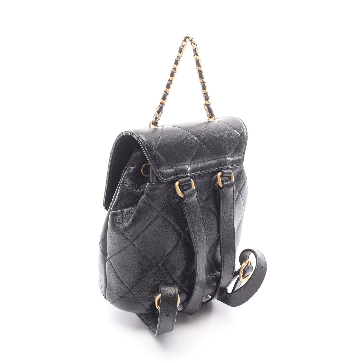CHANEL19 バックパック リュックサック ラムスキン ブラック ゴールド金具 シャネル バッグ CHANEL