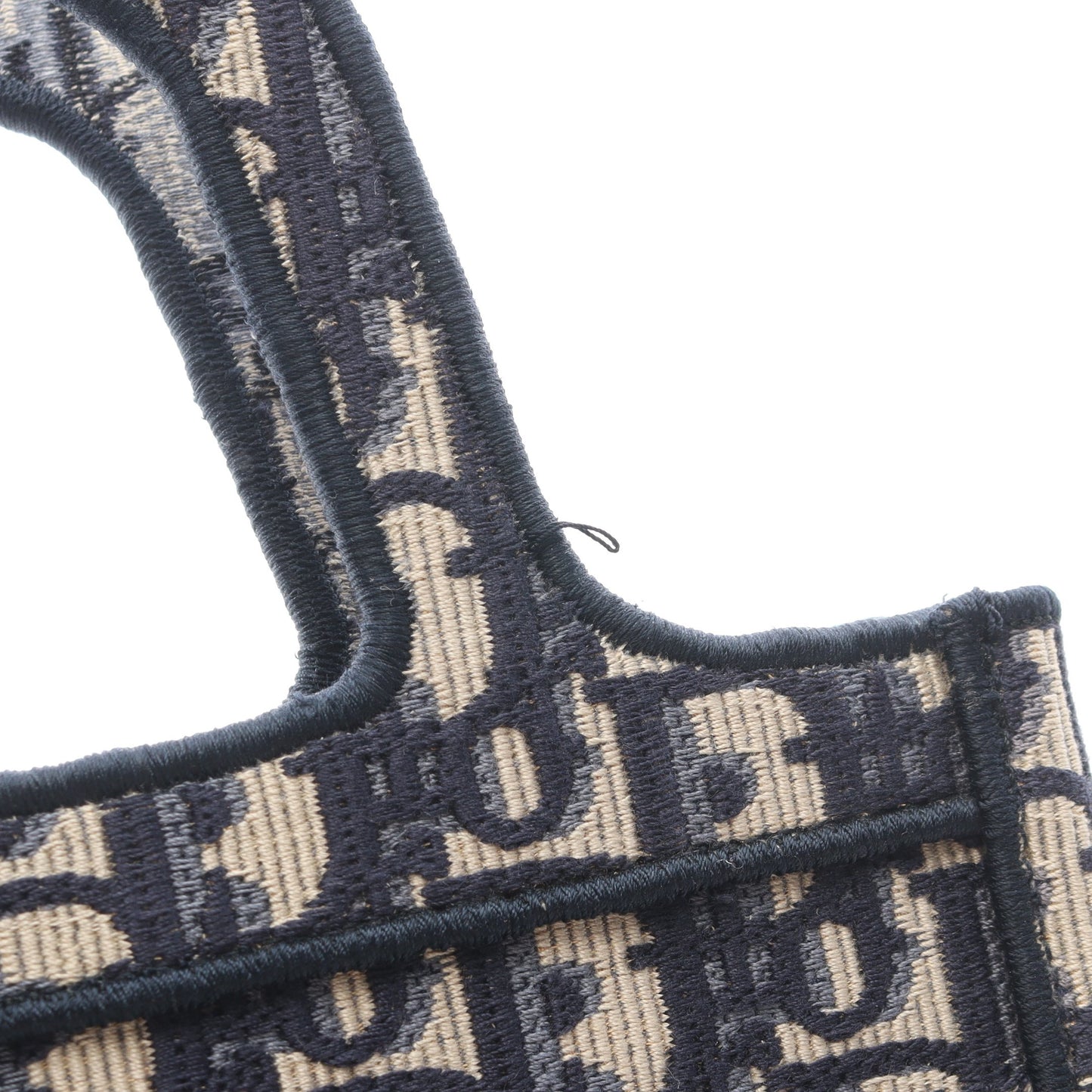 BOOK TOTE ミニ エンブロダイリー ハンドバッグ トートバッグ キャンバス ネイビー ベージュ クリスチャンディオール バッグ Christian Dior