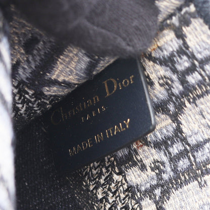 BOOK TOTE ミニ エンブロダイリー ハンドバッグ トートバッグ キャンバス ネイビー ベージュ クリスチャンディオール バッグ Christian Dior