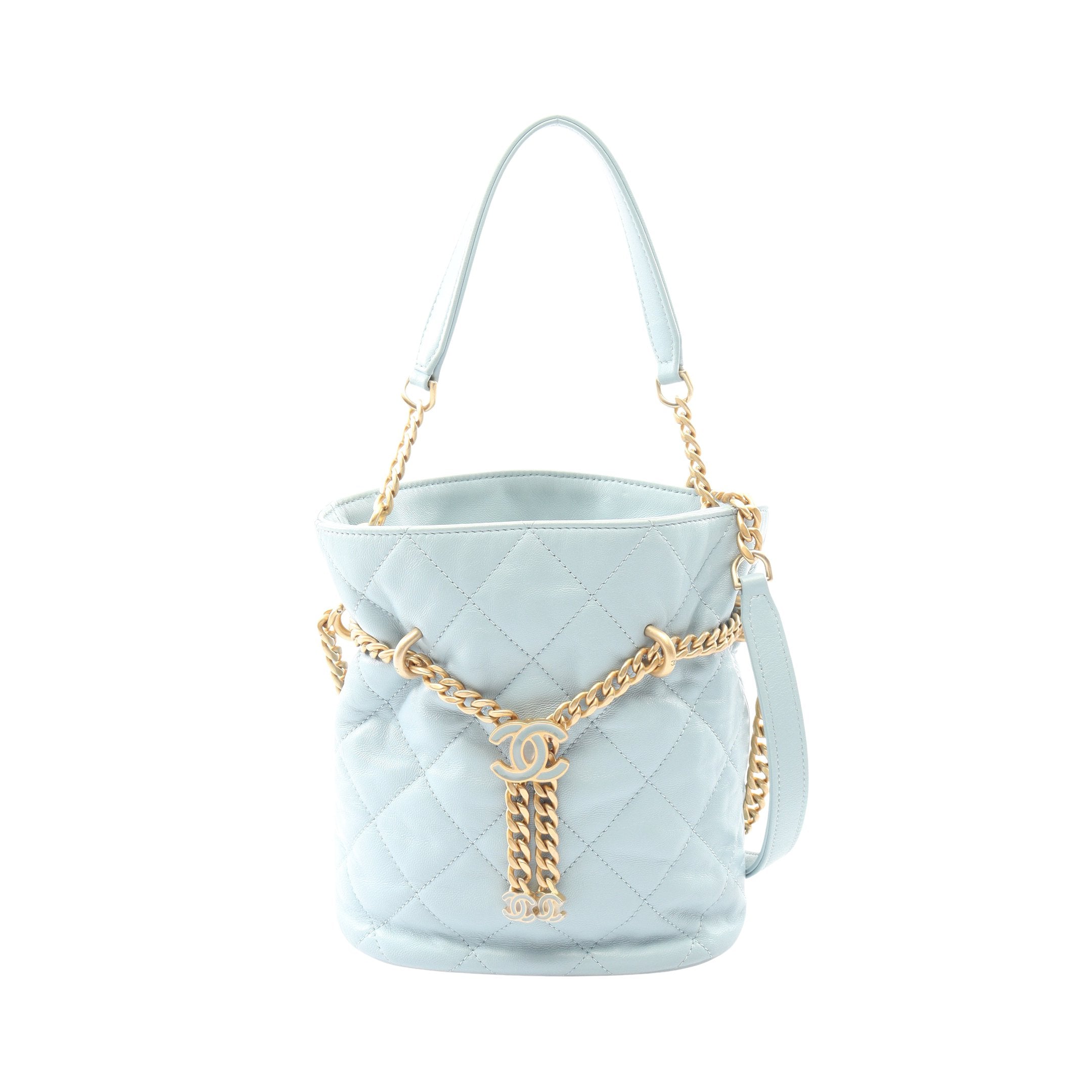 シャネル CHANEL マトラッセ チェーンショルダー AS3176 ライトブルー シルバー金具 ラムスキン レディース ショルダーバッグ シャネル CHANEL マトラッセ チェーンショルダー AS3176 ライトブルー