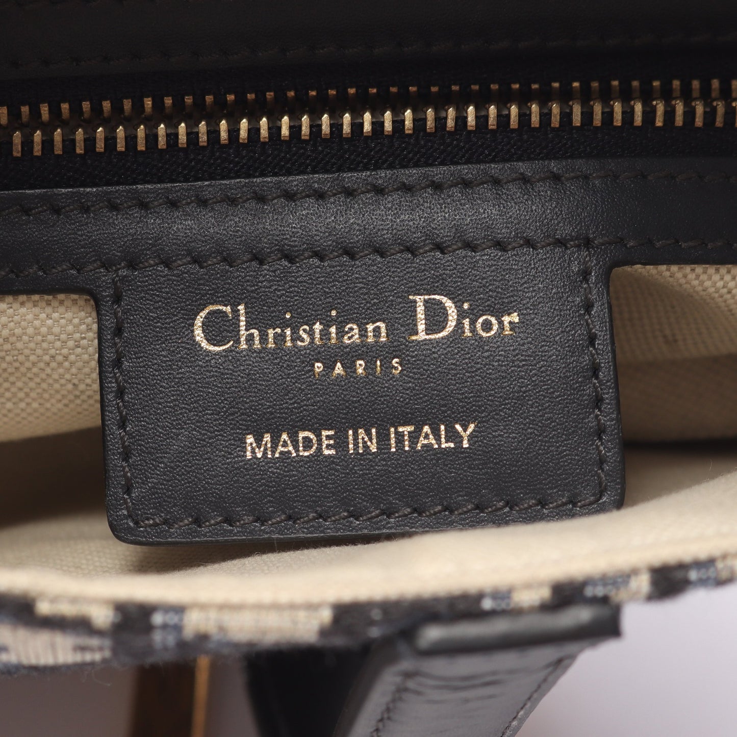 サドルバッグ オブリーク ハンドバッグ キャンバス レザー ベージュ ネイビー クリスチャンディオール バッグ Christian Dior