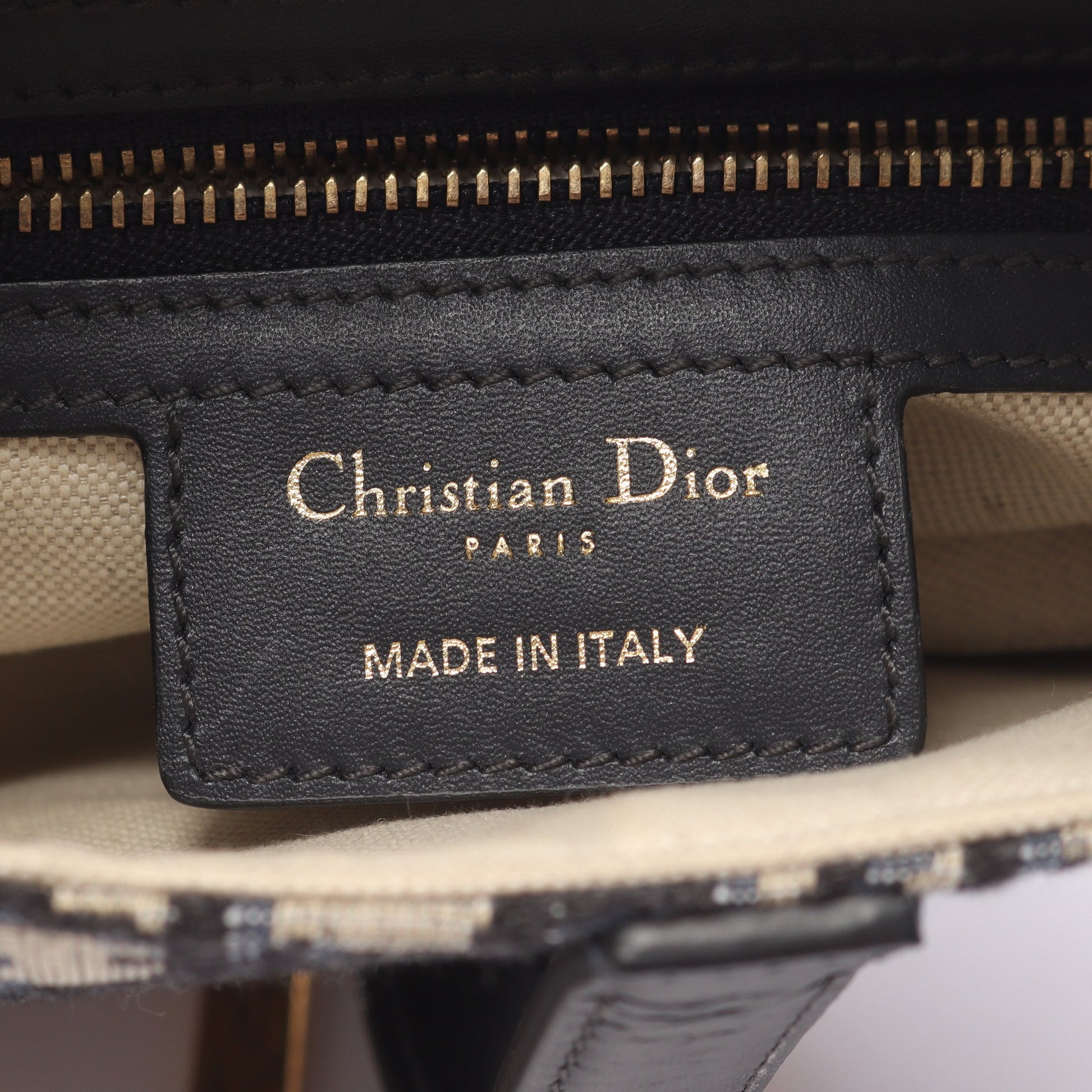 サドルバッグ オブリーク ハンドバッグ キャンバス レザー ベージュ ネイビー クリスチャンディオール バッグ Christian Dior