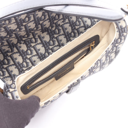 サドルバッグ オブリーク 2WAY ハンドバッグ キャンバス レザー ベージュ ネイビー クリスチャンディオール バッグ Christian Dior
