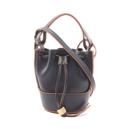 バルーンバッグ ナノ 2WAY ショルダーバッグ レザー ブラック ロエベ バッグ LOEWE