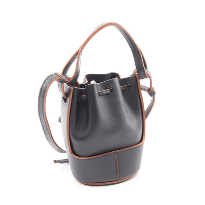 バルーンバッグ ナノ 2WAY ショルダーバッグ レザー ブラック ロエベ バッグ LOEWE