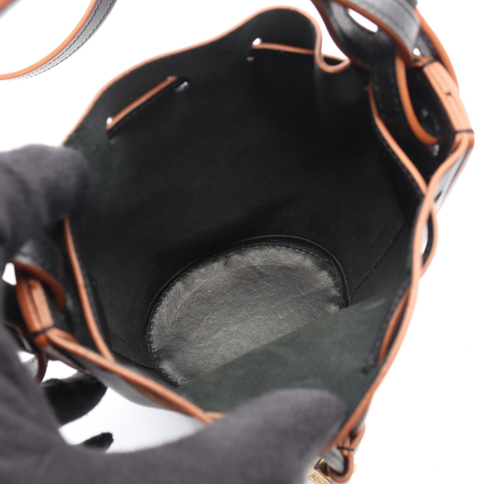 バルーンバッグ ナノ 2WAY ショルダーバッグ レザー ブラック ロエベ バッグ LOEWE