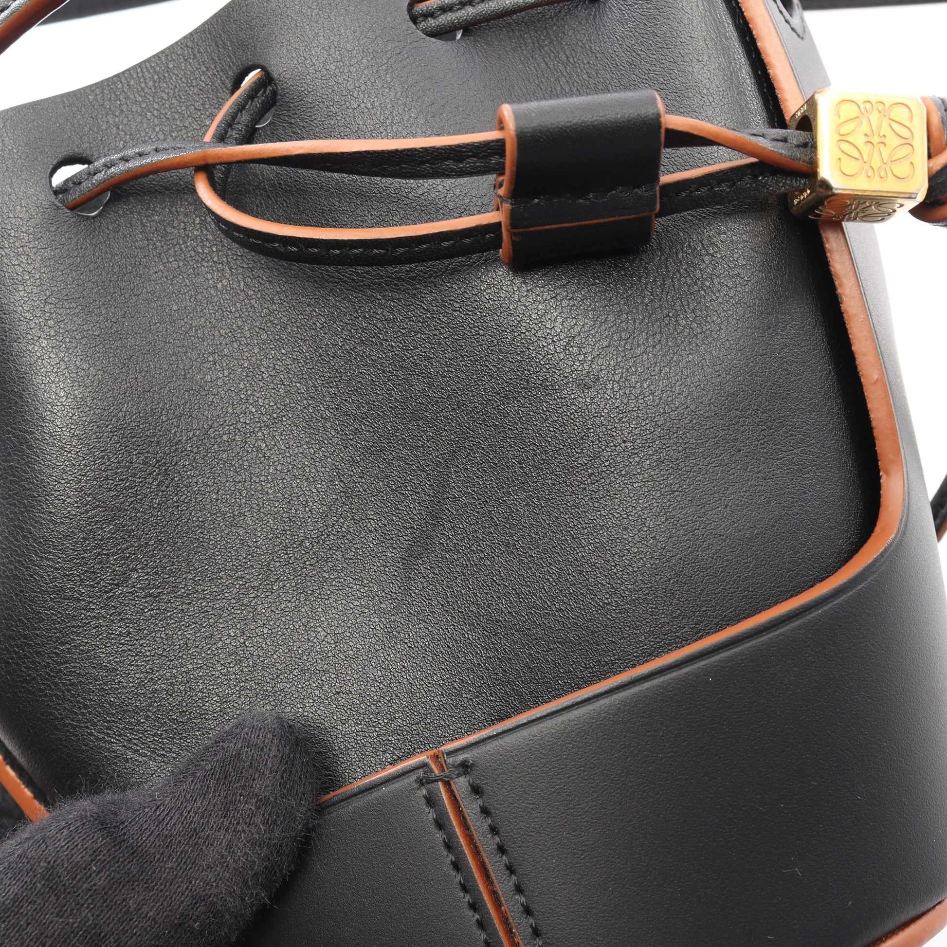 バルーンバッグ ナノ 2WAY ショルダーバッグ レザー ブラック ロエベ バッグ LOEWE