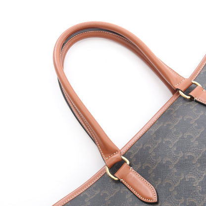 ホリゾンタル カバ トリオンフ ハンドバッグ トートバッグ PVC レザー ブラック ブラウン セリーヌ バッグ CELINE