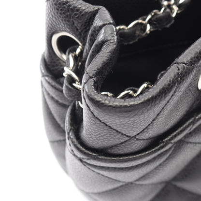 マトラッセ チェーンショルダーバッグ チェーントートバッグ キャビアスキン ブラック シルバー金具 シャネル バッグ CHANEL