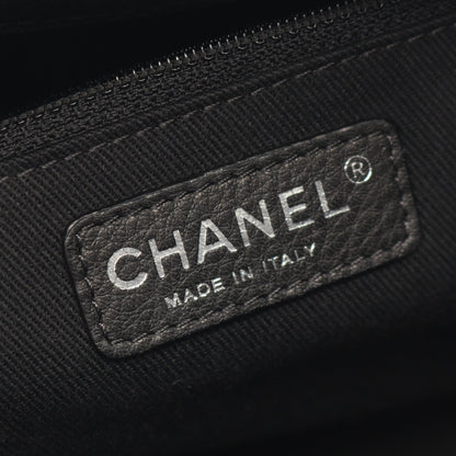 マトラッセ チェーンショルダーバッグ チェーントートバッグ キャビアスキン ブラック シルバー金具 シャネル バッグ CHANEL