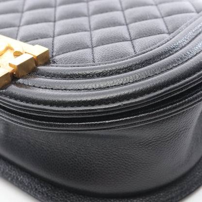 ボーイシャネル チェーンショルダーバッグ キャビアスキン ブラック ゴールド金具 シャネル バッグ CHANEL