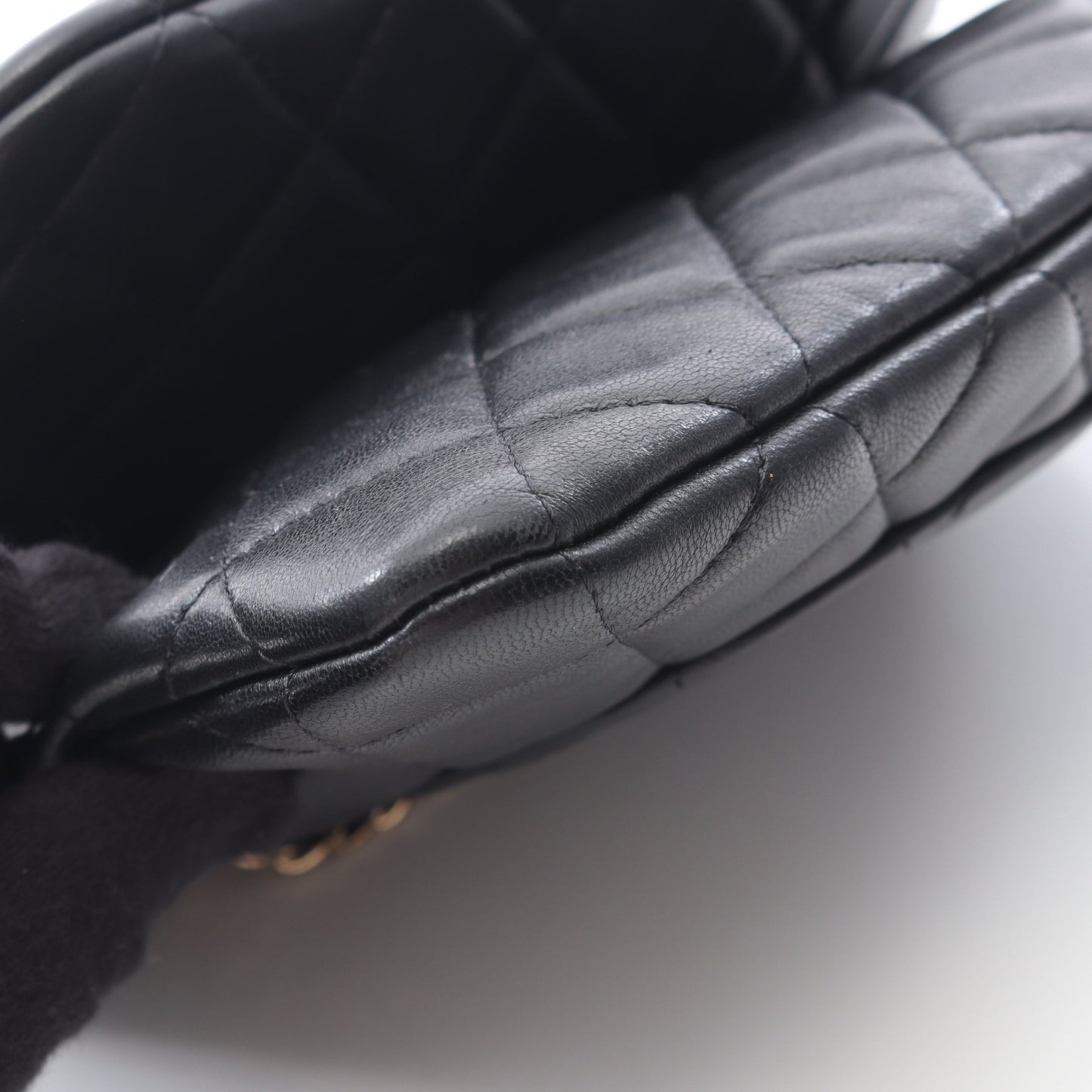 マトラッセ Wチェーンショルダーバッグ ラムスキン ブラック ゴールド金具 シャネル バッグ CHANEL