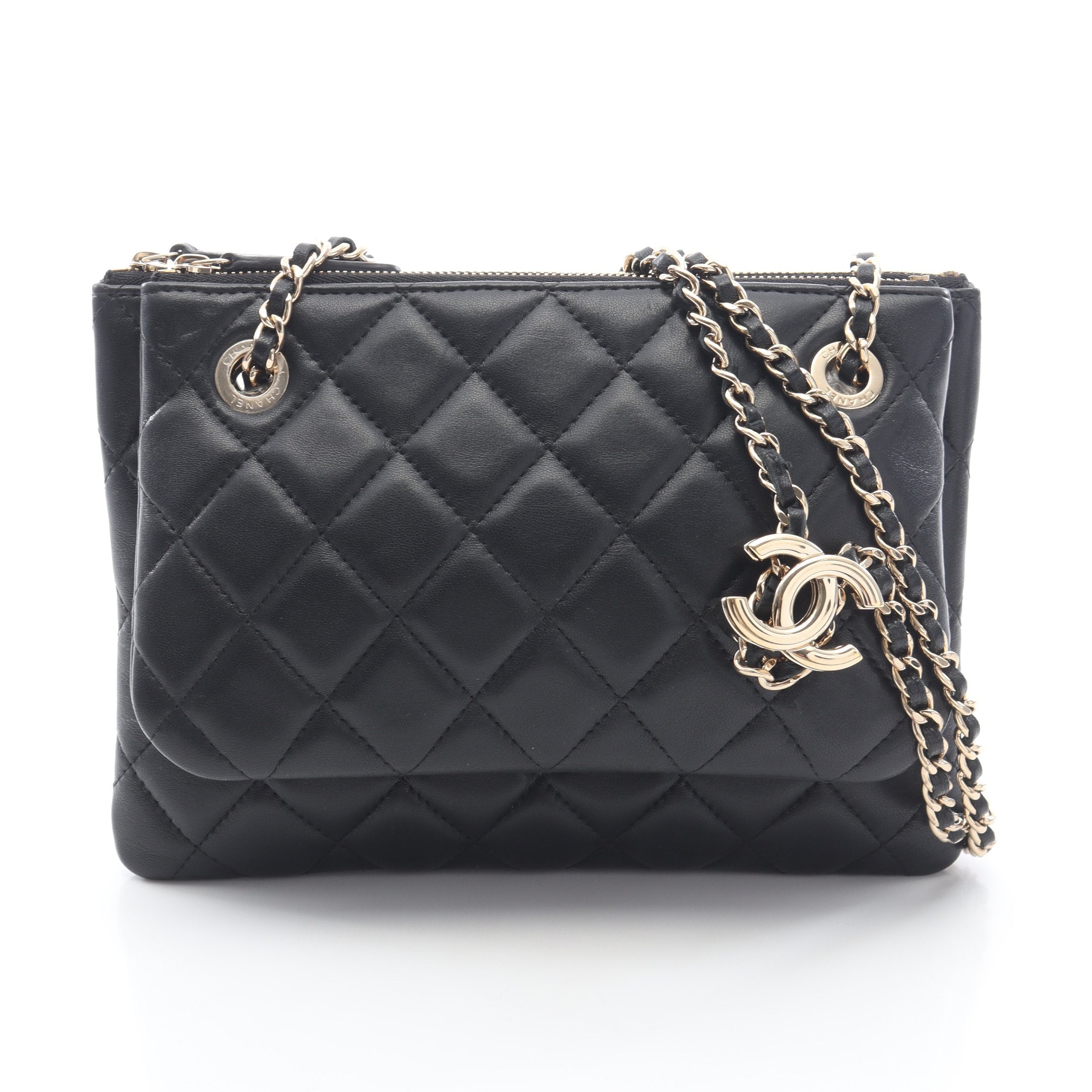 CHANLシャネル　マトラッセラムスキン　ゴールド金具 マトラッセ シャネル CHANEL チェーン ショルダーバッグ ラムスキン